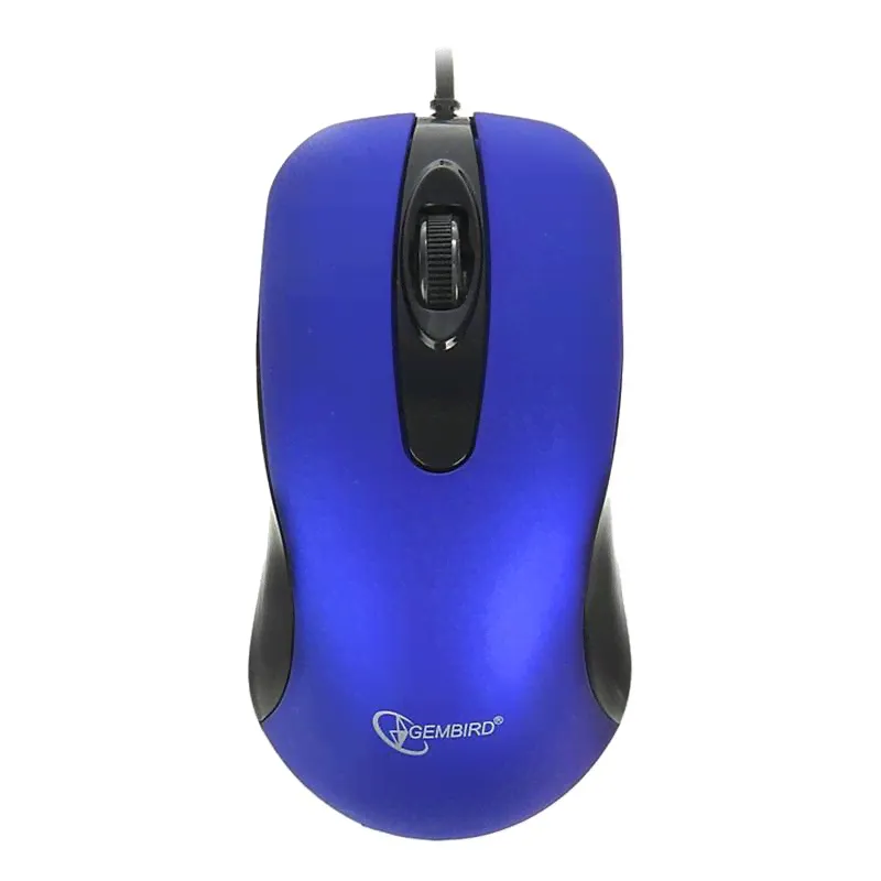 Мышь Gembird dark blue USB, 1000DPI, бесшумный клик (MOP-400-B)-3